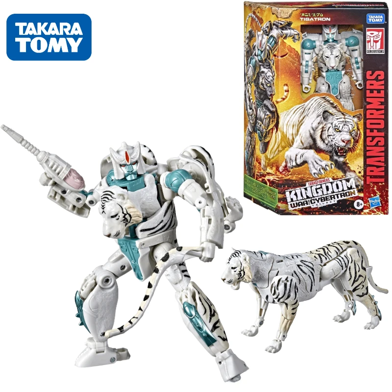 In Stock Takara Tomy Transformer G Series Kingdom WFC-K35 White Tiger Robot Anime Action Model Toys Gift