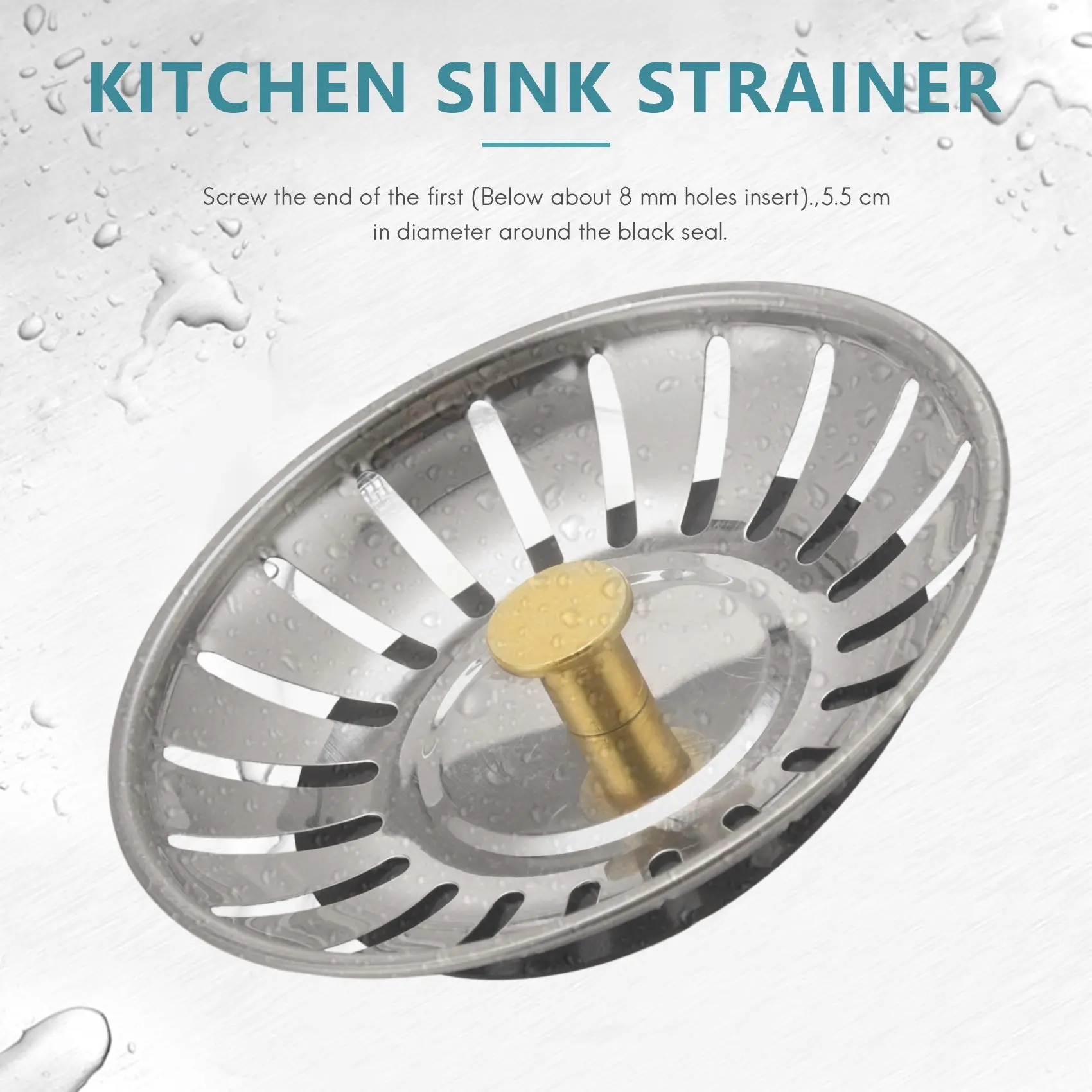 Kitchen Sink Strainer Drainer Draining Waste Plug