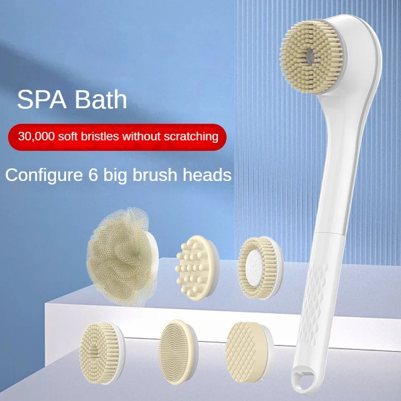 

Electric Bath Brushes Bath and Body Works Silicone Body Scrubber Waterproof IPX7 Scrubber Brushes Back Long Handle Back Brushes