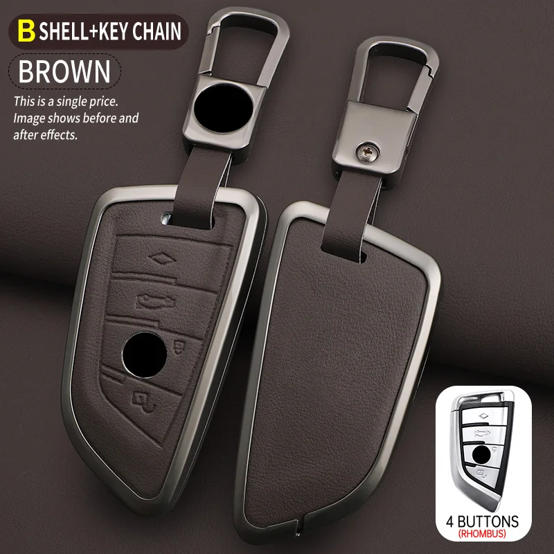 Zinc Alloy Car Key Case Cover For BMW X1 X3 X4 X5 F15 X6 F16 G30 G11 F48 F39 520 525 F30 7 Series 118i 218i 320i Car Accessories