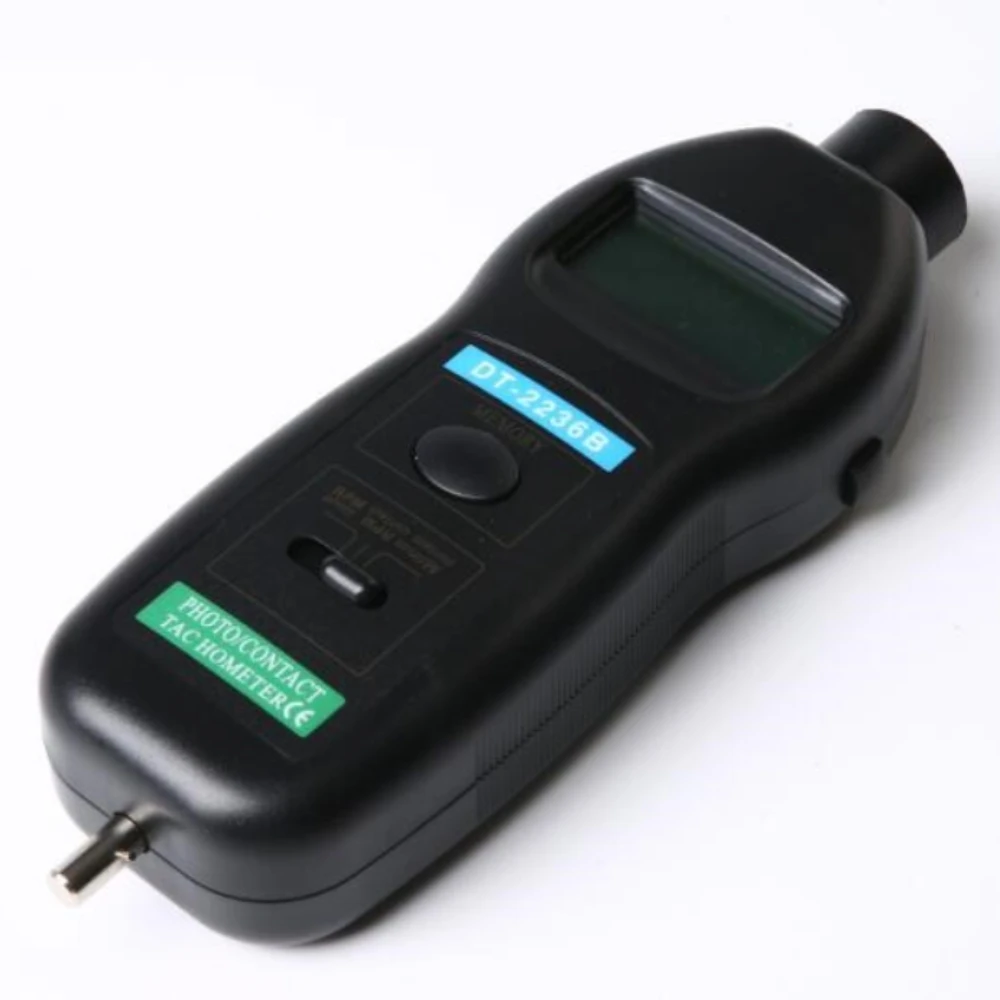 DT-2236B Photoelectric Tachometer and Contact Tachometer Two Function RPM Meter Speed Tester Laser Digital Tachometer Indicator