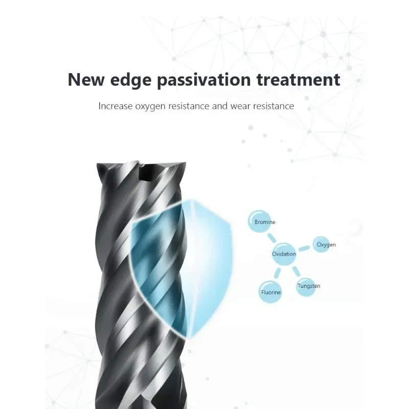 HRC70 Frez z węglików spiekanych CNC o wysokiej twardości 4-ostrzowy 4 5 6 7 8 12 20 mm Narzędzie z węglika stopu Frez ze stali wolframowej
