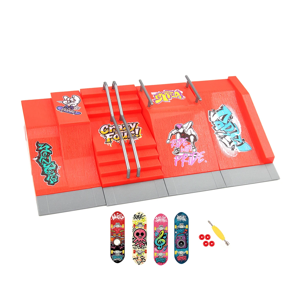 Finger Skatepark Ramp Platform Full Accessories Set Fingerboards Mini BMX Surfboard Shoes Clothes Finger Extreme Sports Toy