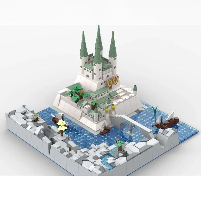 Exquisite new product MOC building block model winter castle technology modular children's toy gift DIY assembly set