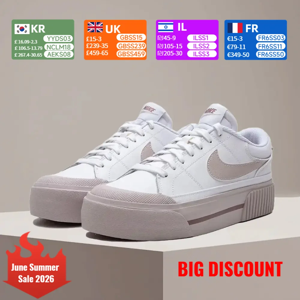

Nike Court Legacy Lift Elevated Sole Design Comfortable Anti-Slip Cushioned Durable Athletic Shoes DM7590-105