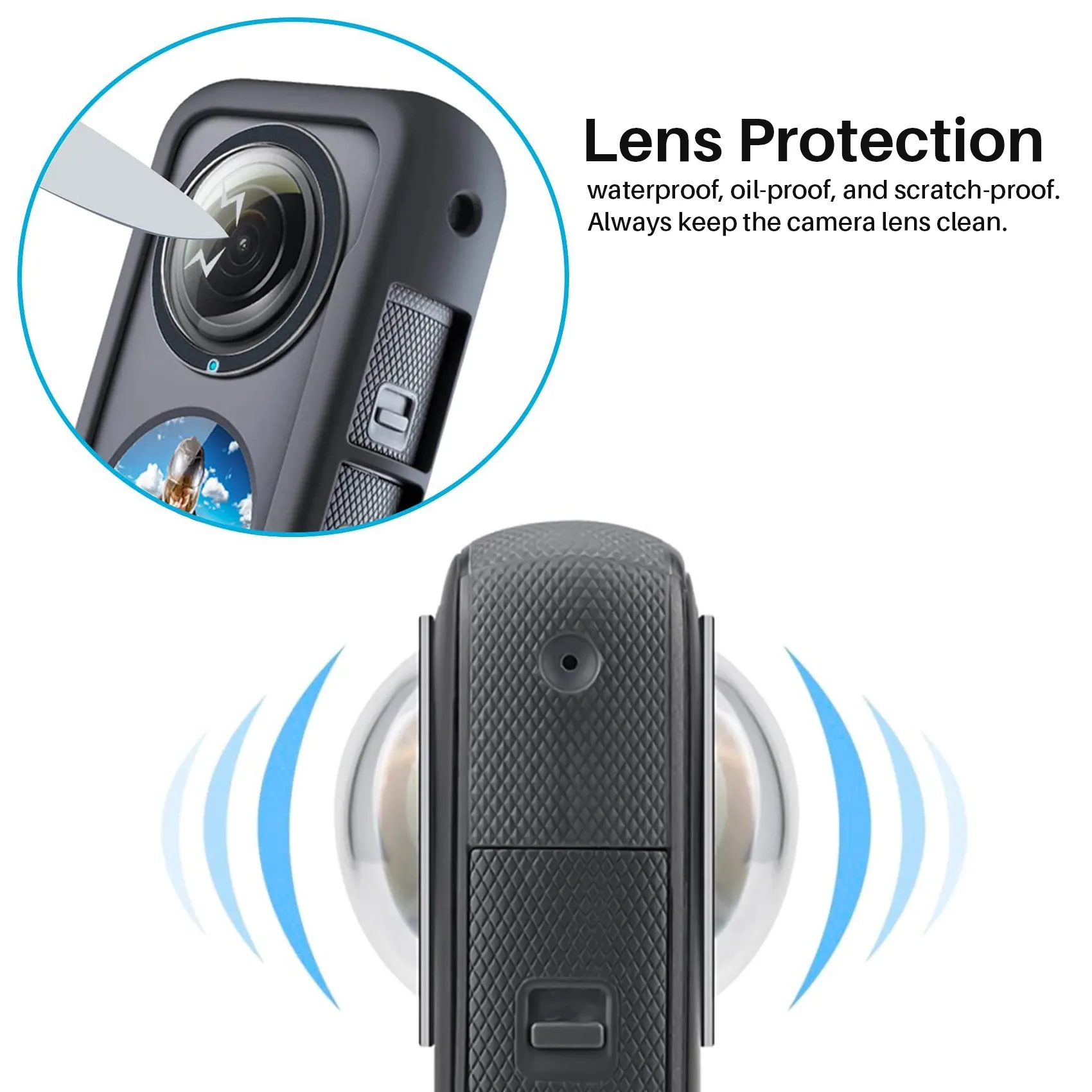 Protector de lente para cámara de acción Insta360 ONE X2, cubierta de cuerpo, accesorios para Insta 360 One X2