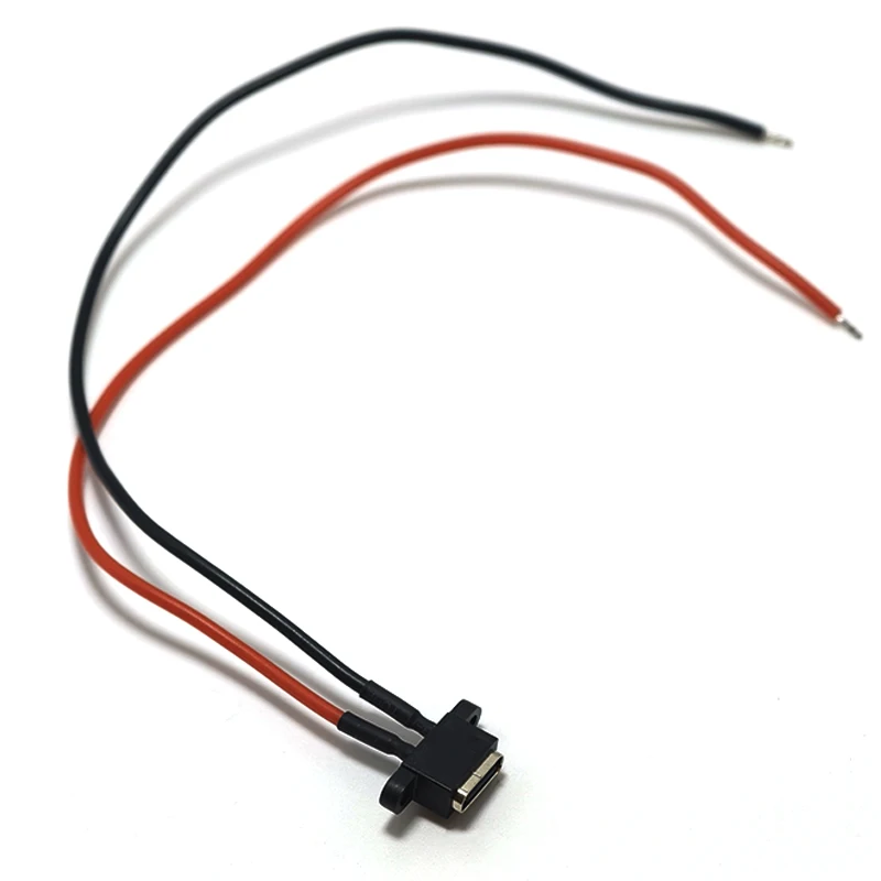 1/5/10PCS USB C-type waterproof connector welding wire female socket C-type port charging interface socket with welding wire