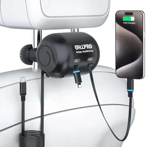 

Идея подарка на праздник: Зарядное устройство OHLPRO 2-в-1 для заднего сиденья автомобиля для iPhone и планшетов – быстрая зарядка 45 Вт!