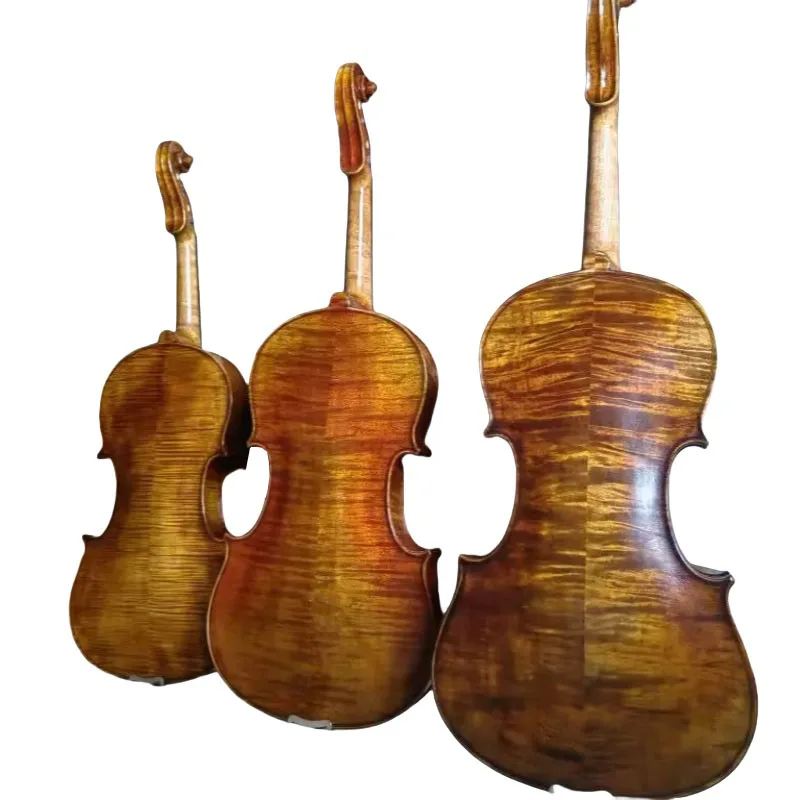 3pcs  Solid wood violas,Viola for children， with  the bow and case