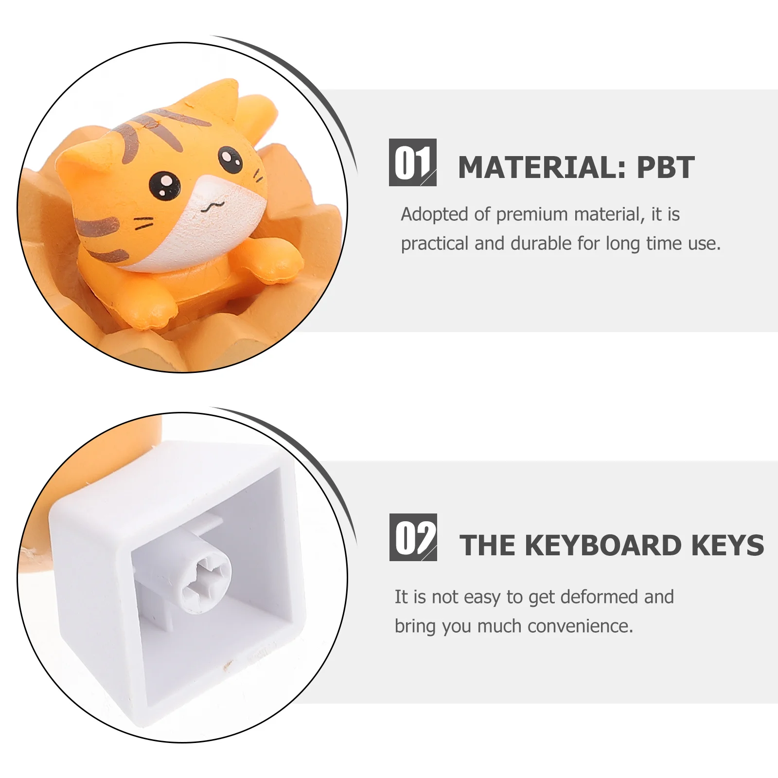 

Cat In Cardboard Box R4 Profile Keycaps For Mechanical Keyboard Replacement Decorative Computer Keyboard Accessory