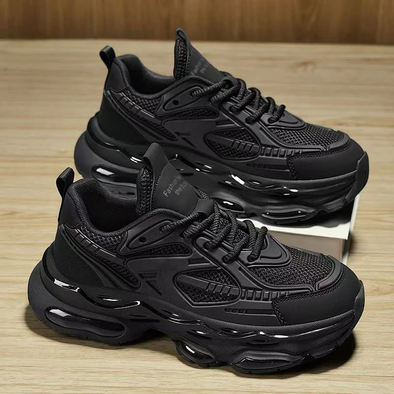 

Black Samurai Men's Running Shoes Spring Autumn Winter Casual Heightening Air Cushion Sports Sneakers Men's Style Desert Boots