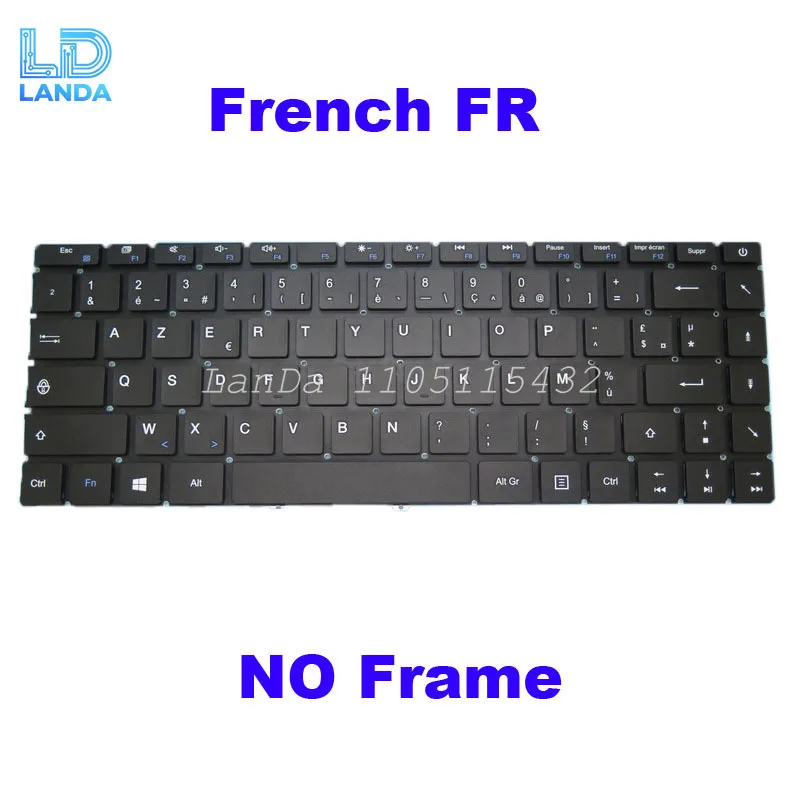 Laptop Replacemen US FR Keyboard For Teclast F6 TB01 MB3081003 YXT-NB93-126 YXT NB93-126 93-126 English (ESC long key) Black New