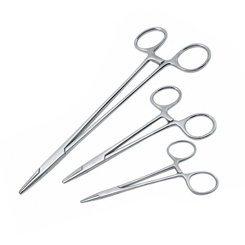 1 Unit Stainless Steel Suture Needle Holder Pliers Hemostatic Tweezers Clamp Surgical Forceps Dentist Tool for Student Practice