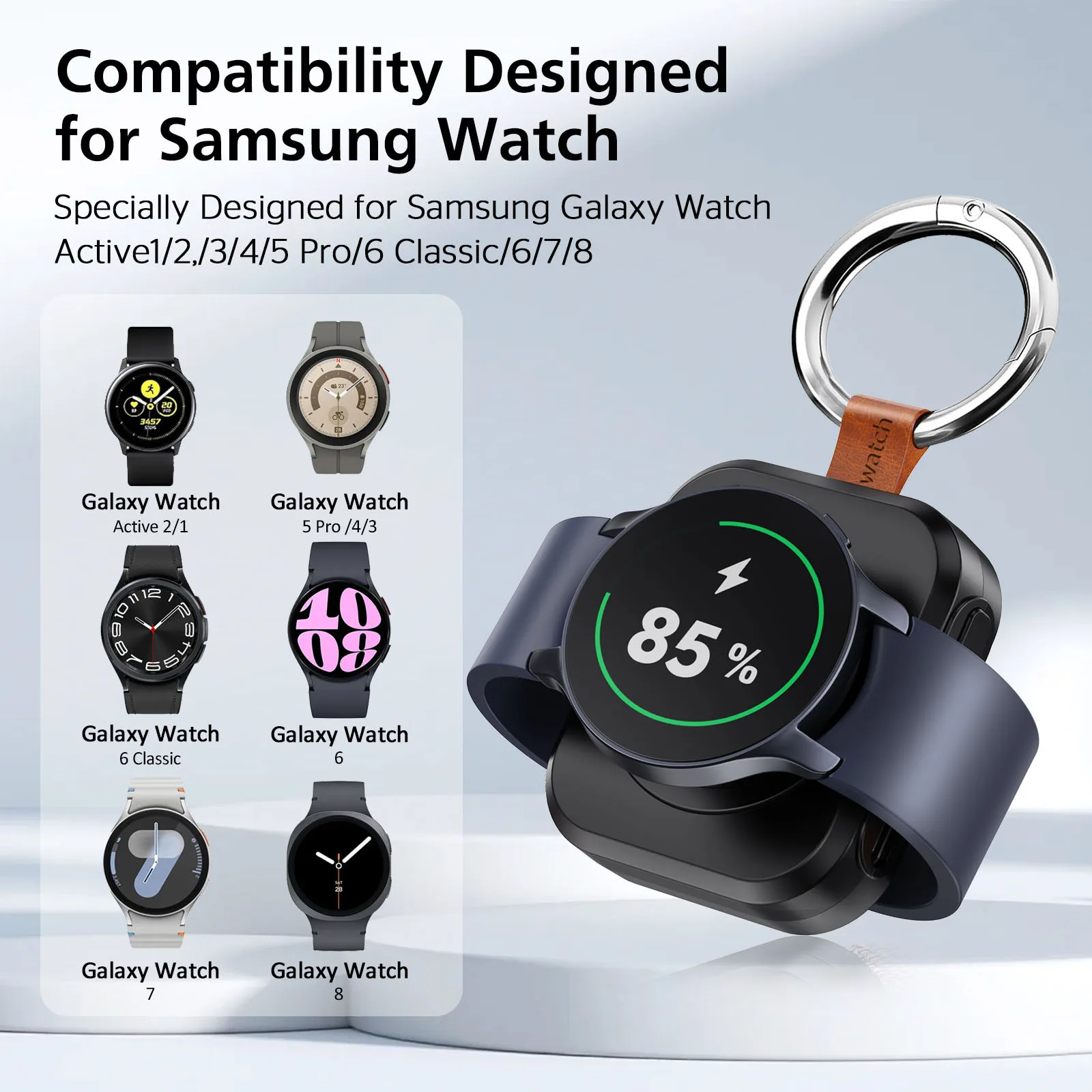 Wireless Magnetic Watch Power Bank Suitable for Samsung Watch 7/8, Portable Mini Watch Charger for Samsung Galaxy Watch