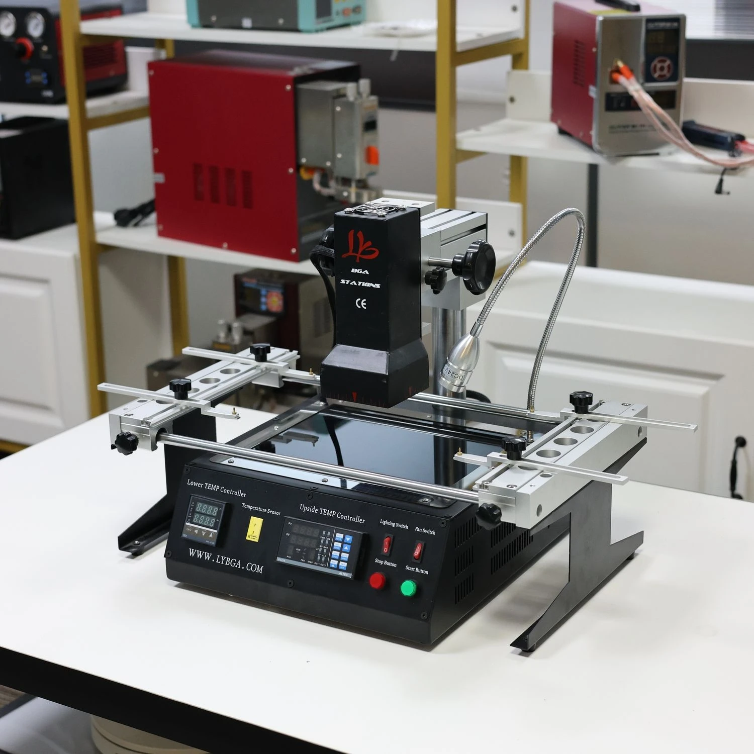 IR6500 BGA Rework Station, Reflow Reballing Machine For BGA,PBGA,CSP,multi-layer substrates, EMI Rework Station 8-Temperature