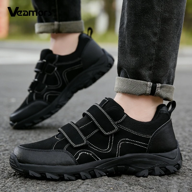 

Men's Breathable Hiking Shoes Anti-slip Climbing Trekking Sneakers Male Thick-soled Outdoor Sports Shoes Elastic Trainers