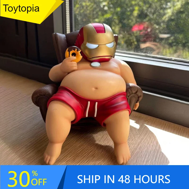 11cm Marvel Iron Man Figure Fat Boy Series Cartoon Statue Anime Action Collection Model Car Ornaments Desktop Children Toys