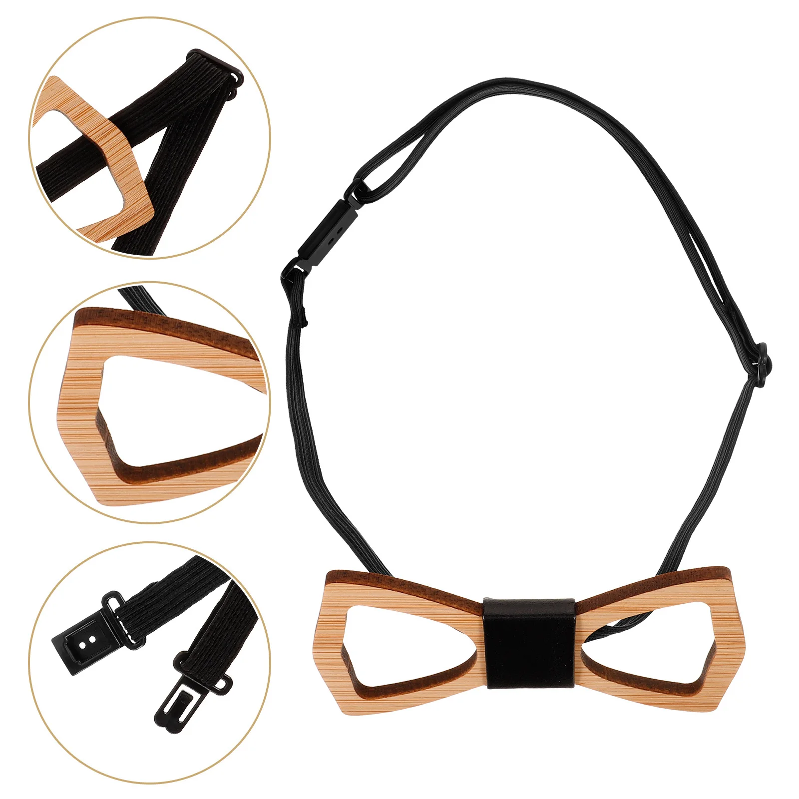 대나무 나무 나비넥타이 남성 수제 신랑 결혼식 액세서리 경량 넥타이 포멀 캐주얼 행사용 나무 나비넥타이