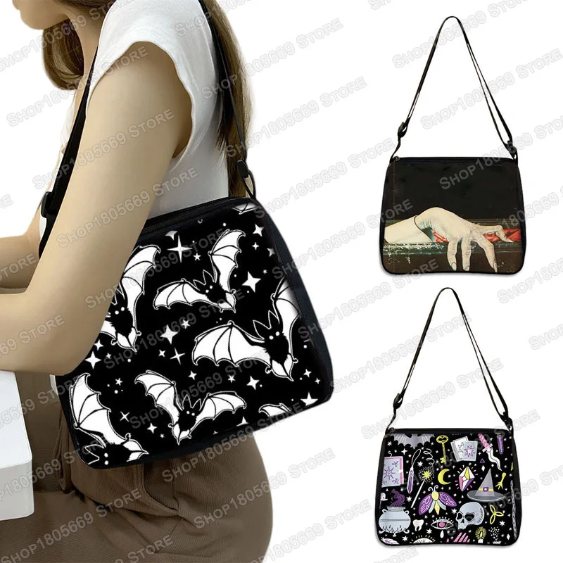 Sacs à bandoulière gothiques Vampire, sacs à main chauve-souris fantôme pour femmes, sacs bandoulière pour filles, sac de voyage pour téléphone portable