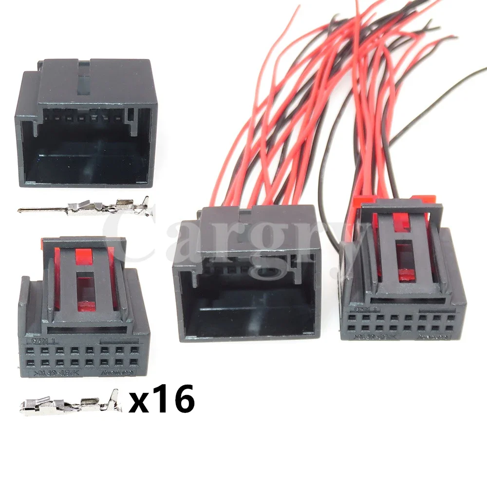 1 مجموعة 16P 1K0972928 95B972728 التيار المتناوب الجمعية السيارات مرآة الرؤية الخلفية توجيه قفل فرملة اليد التبديل سلك موصل مقبس كابل السيارة