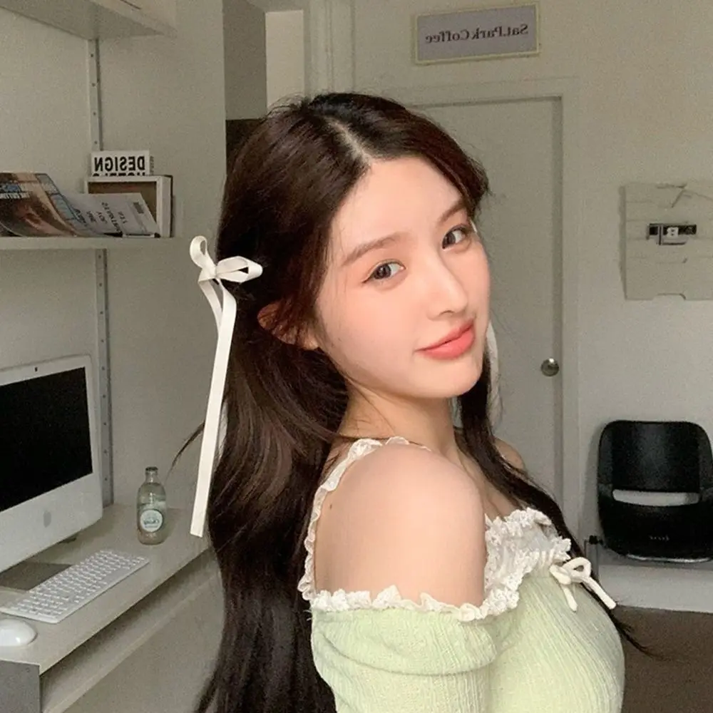 Tie Cloth y2k Geometry Shape Bowknot Mini Grab Clip Balletcore Bow Hairpin Girl Hair Clip Small Hair Claw Korean Style Headwear