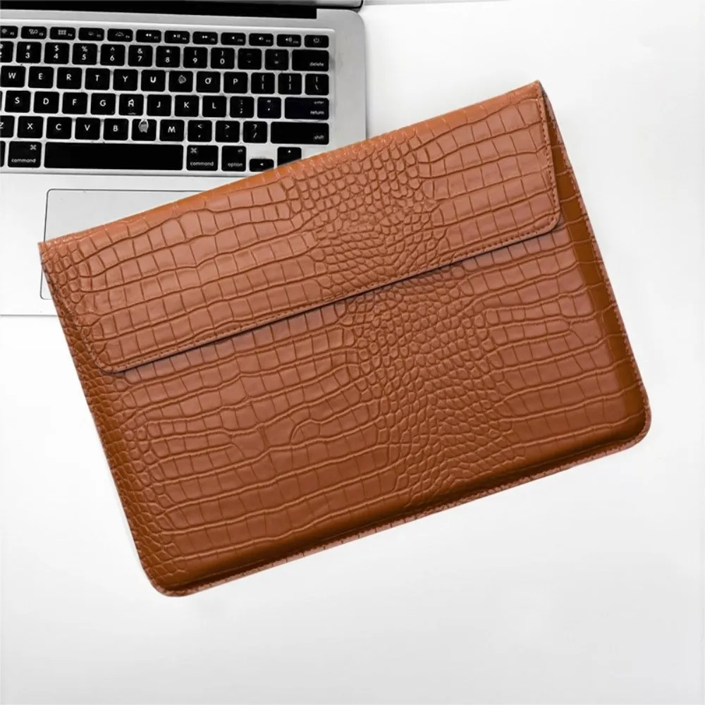 Magnetic Closure 13inch Laptop Bags Leather Bracket Laptop Sleeve Pouch Lightweight Waterproof Notebook Sleeve Office Use