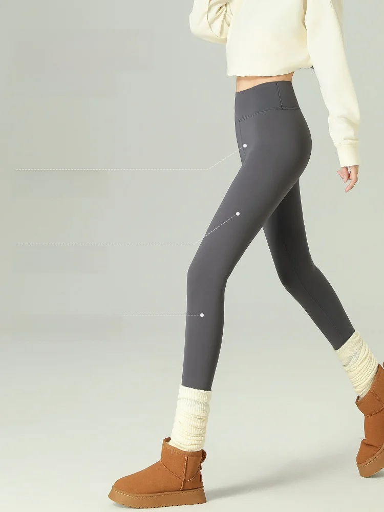 Pantaloni da yoga in pelle arca Fce a vita alta Capispalla da donna Leggero caldo elastico dimagrante Controllo della pancia Sollevamento del sedere