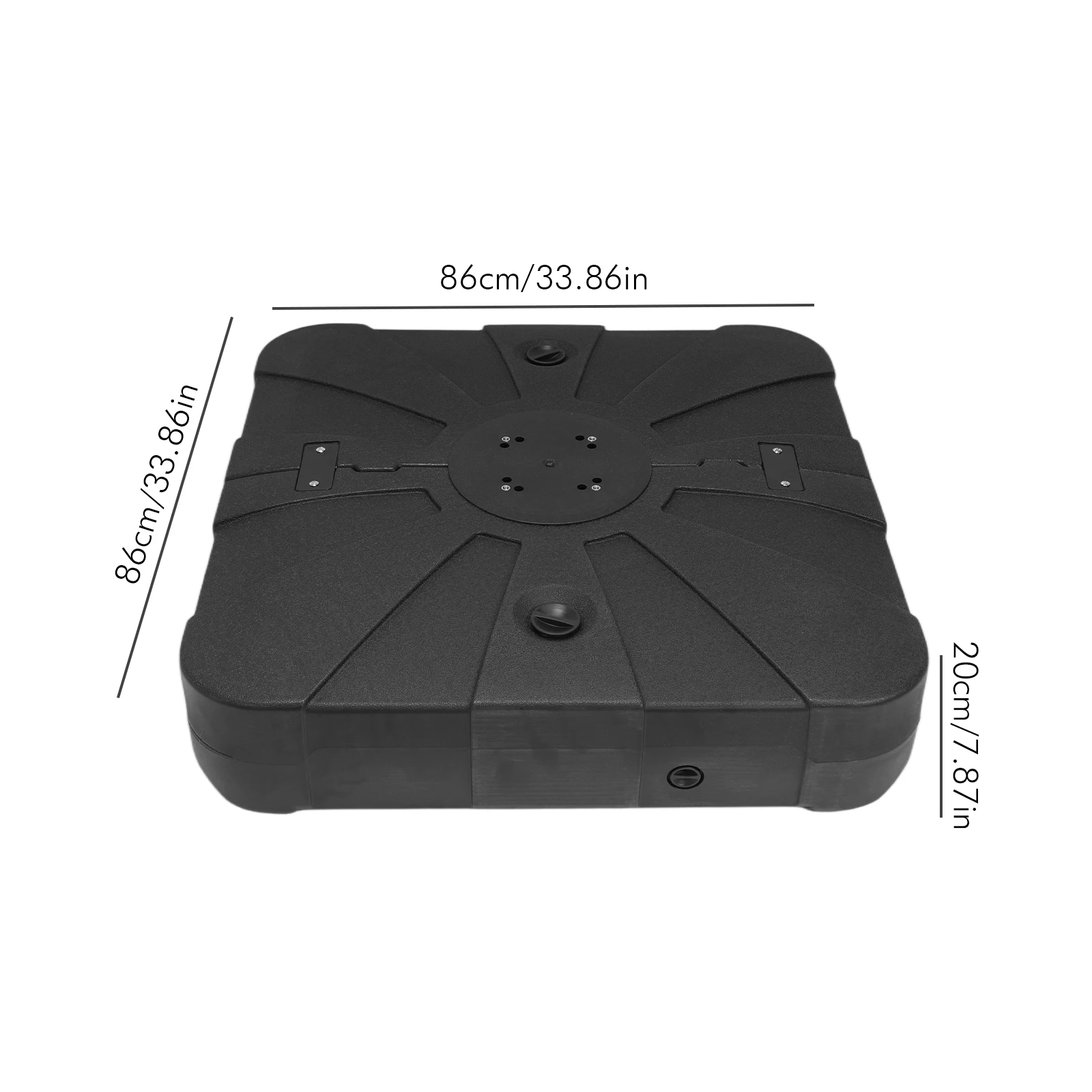 قاعدة مظلة ناتئ قابلة للتعبئة مع قاعدة مظلة للفناء بعجلات للفناء الخارجي