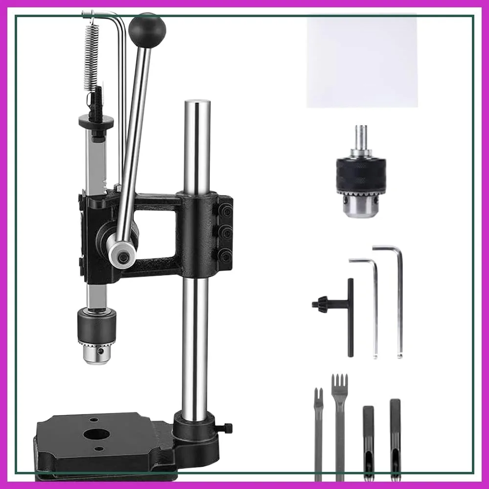 

Leather Hole Puncher Hand Punching Machine Manual Press Punch Tools for DIY Craft, Black