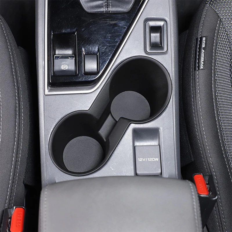 لسوبارو Crosstrek 2023 2024 2025 TPE الأسود سيارة مركز وحدة التحكم مسند الذراع حامل الكأس صندوق تخزين اكسسوارات السيارات الداخلية #6