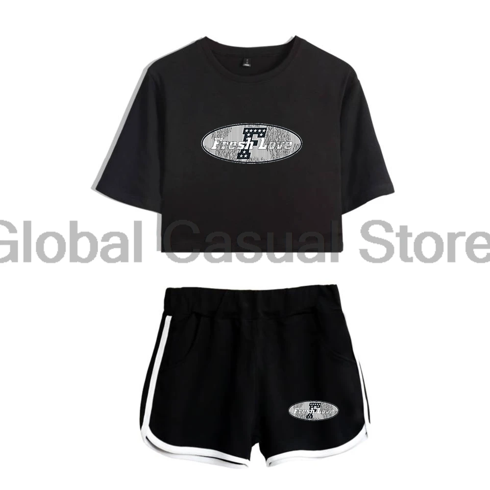 Sturniolo Triplets Vintage Stars 2024 New Logo Fresh Love Merch Two Piece Set Short Sleeve Crop Top+Shorts Women's Set