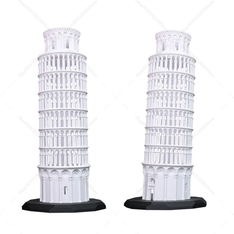 ثلاثية الأبعاد مطبوعة برج بيزا المائل بناء الشمعدان شمعة حامل جمع ديكور المنزل سطح المكتب هدية