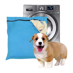 Twill Polyester Fabric Wash Bag Embroidered New Pet Laundry Wash Bag Home Pets Laundry Storage Bag  Washing Machine