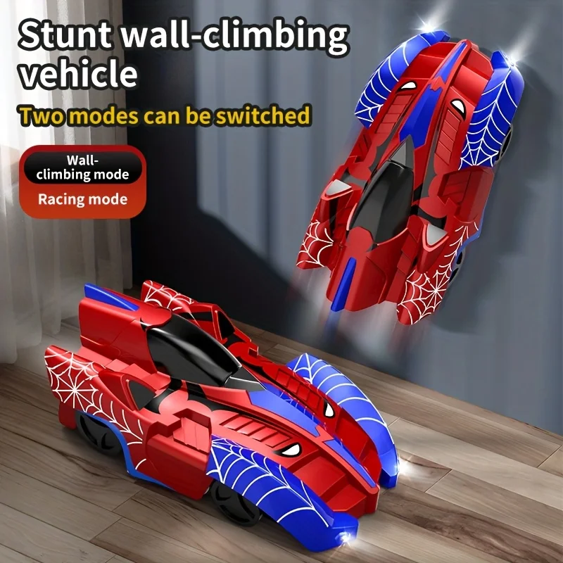 Stunt Wall Climbing Car，360Rotate，USBCharging，2.4GRemote control，Ceiling/Ground/Wall/Glass Stunt Driving，Halloween、Christmas Gif