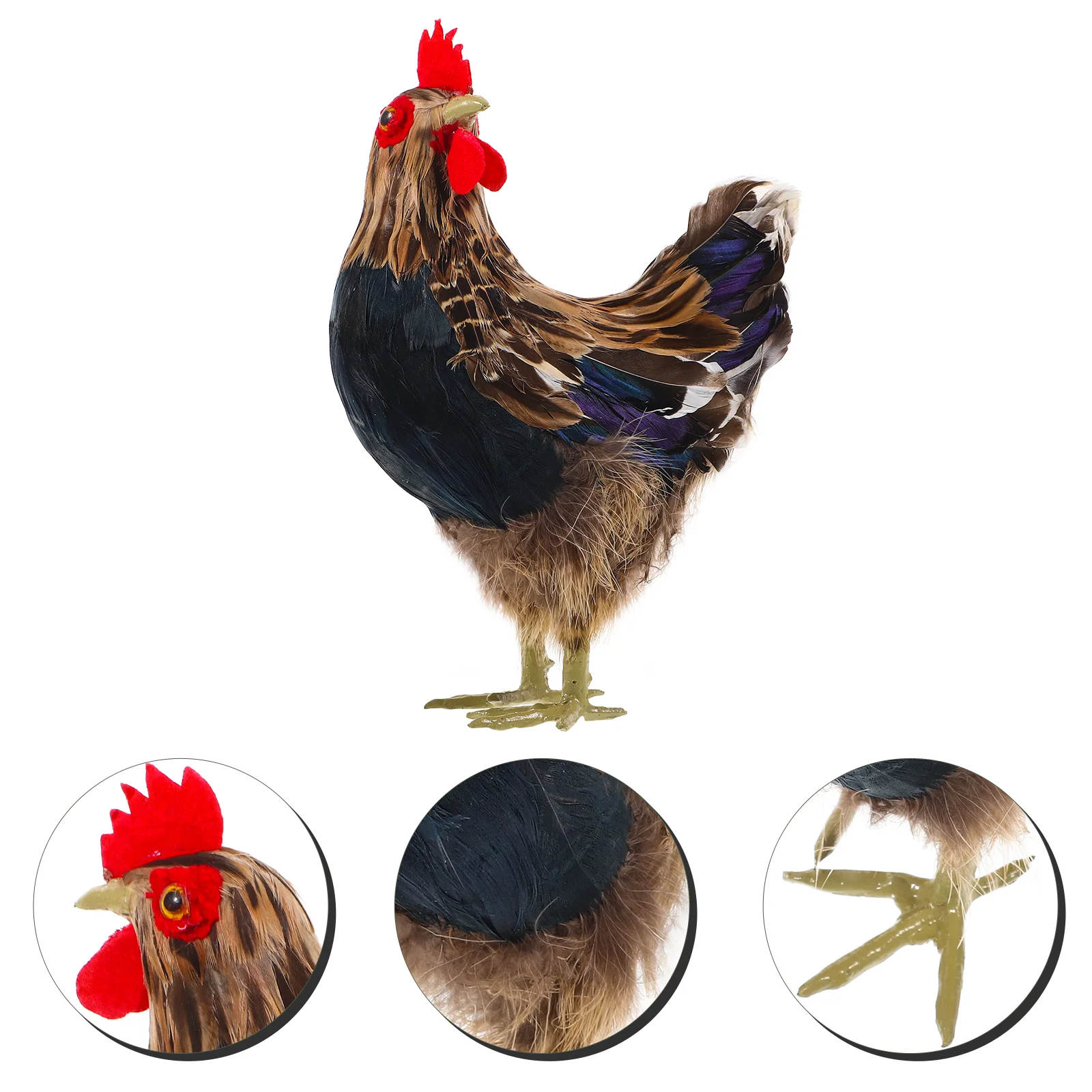 

Chicken Toys for Simulation Model Ornament Small Animal Sculpture Artificial Kids