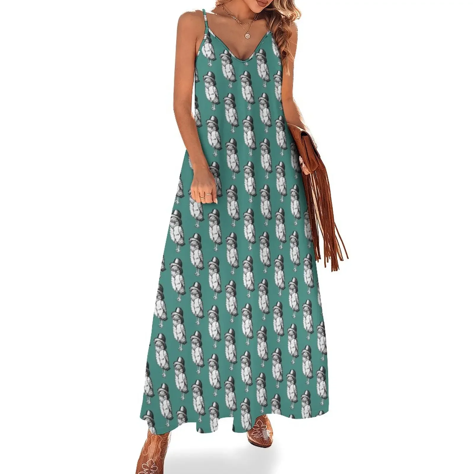 

The Dapper Owl Sleeveless Dress womens clothing Women's dresses dresses for woman 2025 Long dress woman Dress