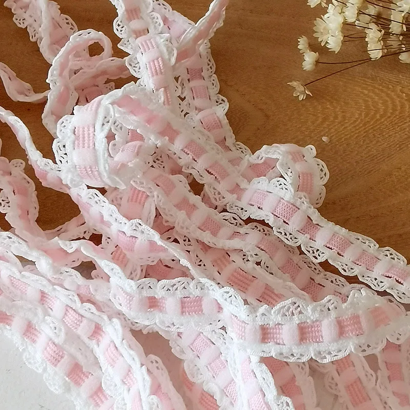 

5-метровая милая красочная эластичная лента, кружево ручной работы, материал «Сделай сам», аксессуары для одежды, украшение воротника и манжеты