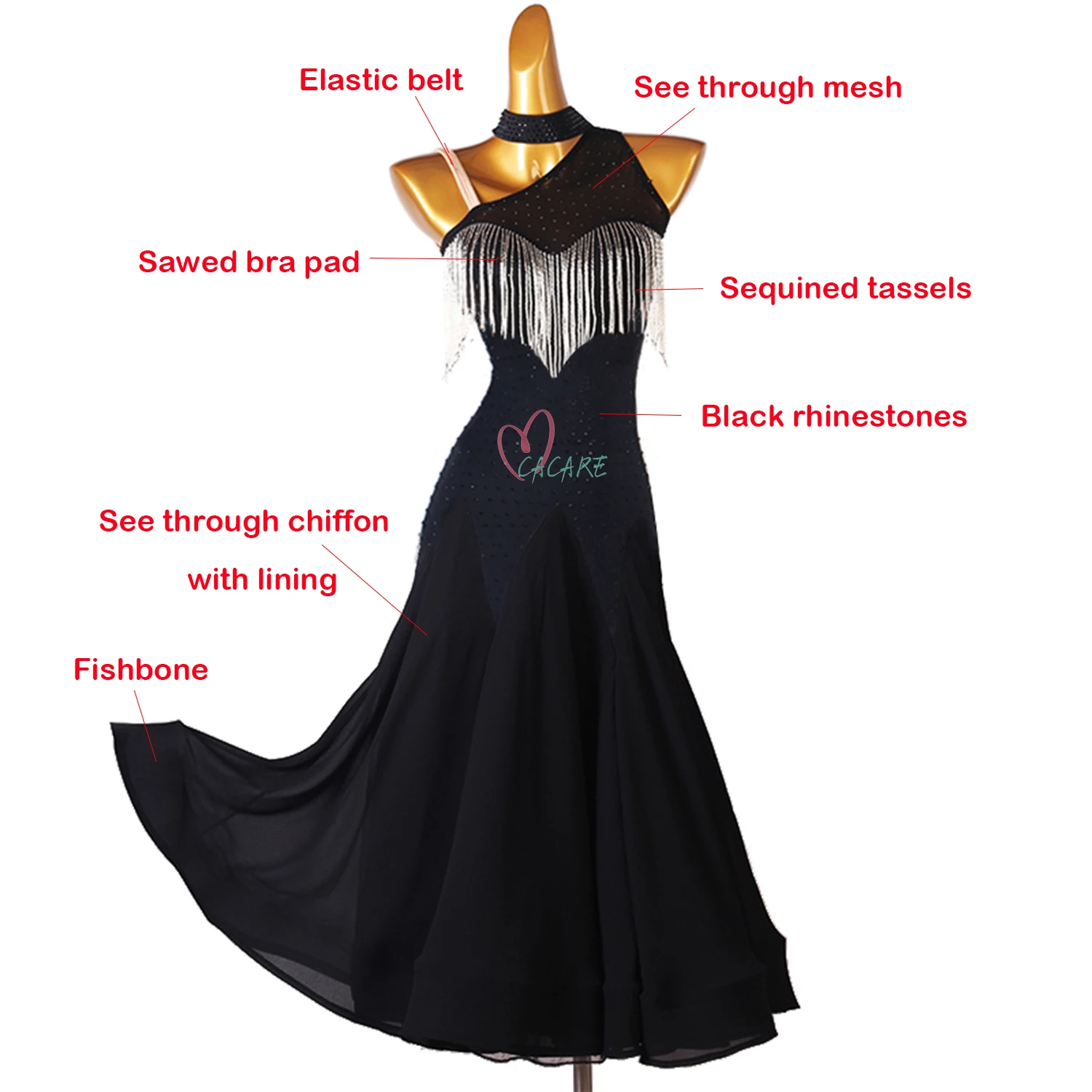 2024 Costumes Sexy Ballroom Dance Competition Dresses Women Waltz Dress Standard Dancing Wear Modern Prom Urban 1526 Customize