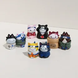 New 3cm Q-version Random 1pcs Doll Model Cat Uzumaki Naruto Anime Figures Sasuke Kakashi PVC Figurines Decoration Kids Toys Gift