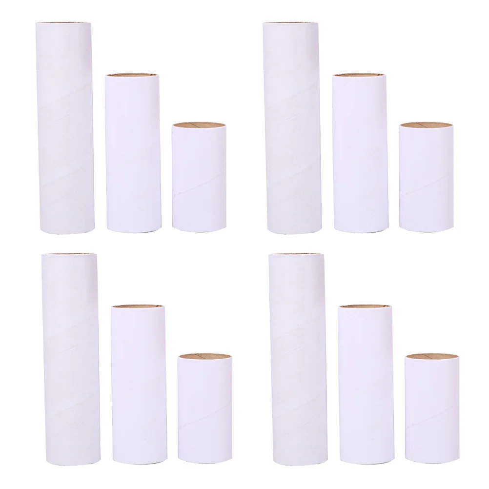 

12 Pcs Paper Tube Painting Materials DIY Craft Making Tool Toilet Cardboard Tubes Kids Child