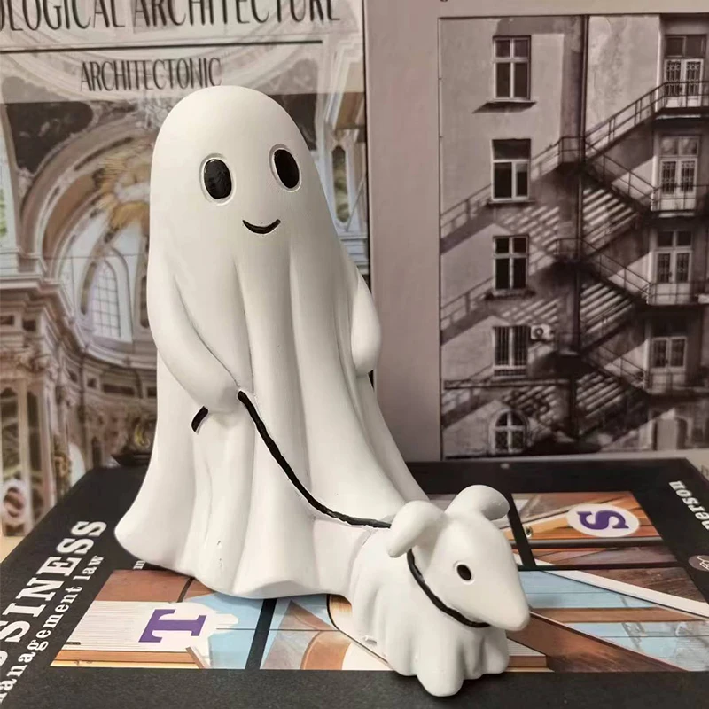 

Статуя дисплея, призрачная собака, декор на Хэллоуин, фигурка жуткой собаки, милые украшения для вечеринки в честь Хэллоуина, полка для спальни