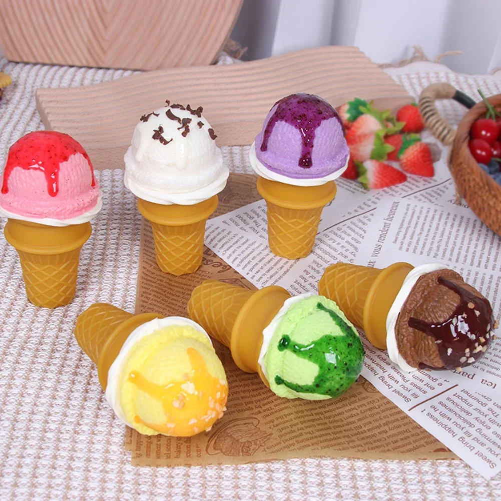 Simulated Ice Cream Model Cone Simulation Props Ice Cream Model Fake Ice Cream Shop Decoration For Bakery Decor DIY Craft Shop