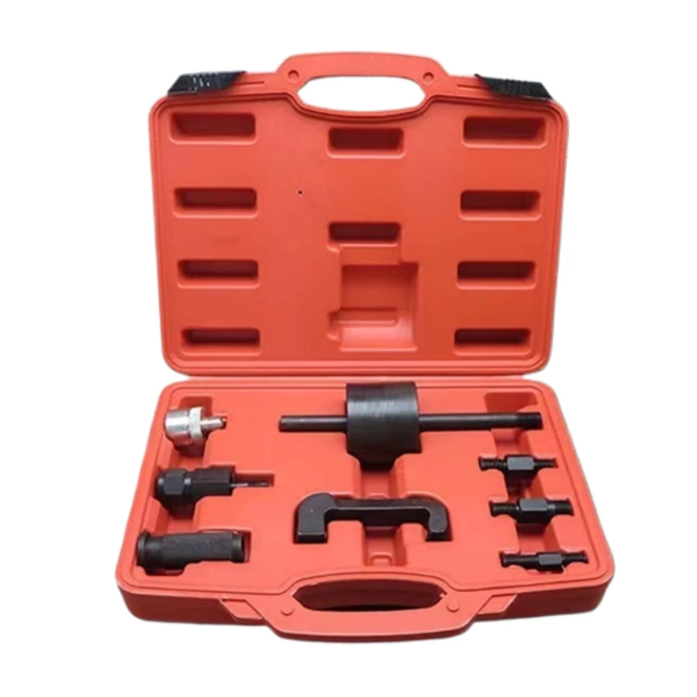 

9pcs Professional Master Diesel Injector Extractor Set With Common Rail Adaptor Slide Hammer Injection Puller Tool Kit Set