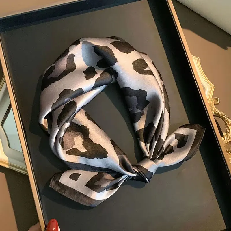 

100% натуральный шелковый шарф, женские леопардовые шали с квадратным вырезом, накидки для женщин, платки, шарфы из пашмины, женский хиджаб, бандана bufanda