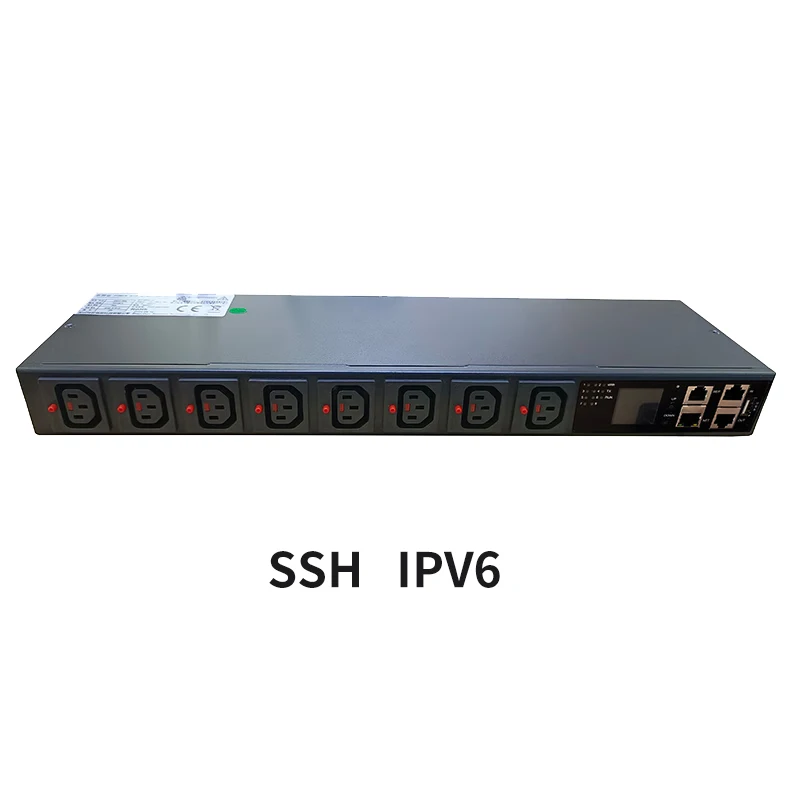 حامل يتصاعد Pdu Power Strip Uk Pdu OEM مخصص منفذ مبدل، Snmp، TCP. شاشة Telnet 485modbus SSH، الاختبار والتحكم