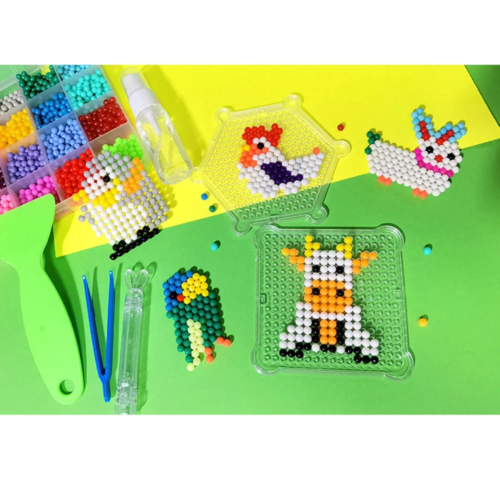 DIY Beads Set Perlen Tool Creativity Magic Water Beads Pegboard Arts and Crafts for Kids Toys Girls Children Gift 5 7 10 years