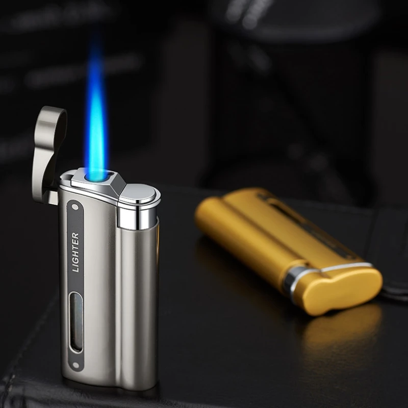 Cigarette Butane Gas Lighter, Smoking Accessories, Windproof, Unusual Gifts for Men