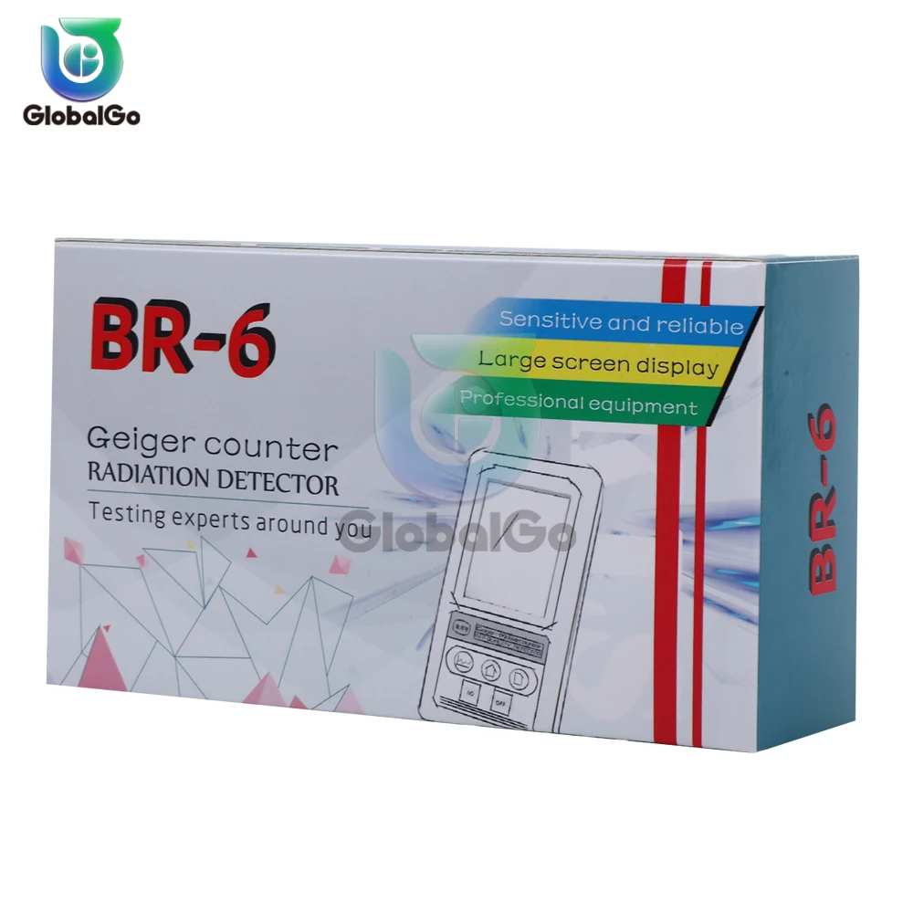 BR-6 Geiger เคาน์เตอร์เครื่องตรวจจับรังสีนิวเคลียร์ส่วนบุคคล dosimeter X-ray Beta Gamma เครื่องตรวจจับ LCD radioactive Tester เครื่องมือ