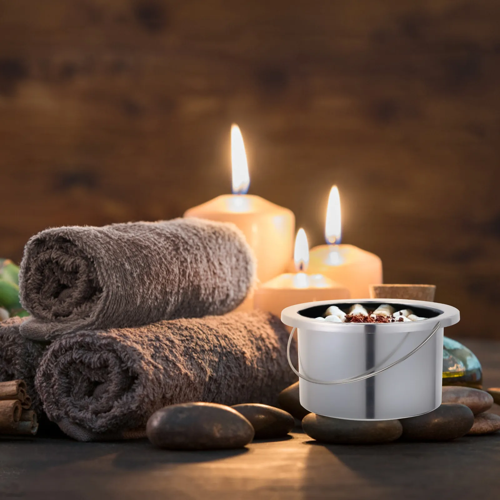 

Hair Removal Waxing Supply Wax Melting Bowl Stainless Feel Premium Build Quality Efficient Heat Retention for Wax Heater Use