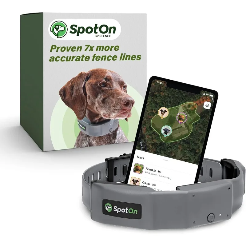 

Longer Battery Life, App-Based Wireless Dog Fence Collar, Virtual Dog GPS Tracker for All Terrain Large/All Carriers